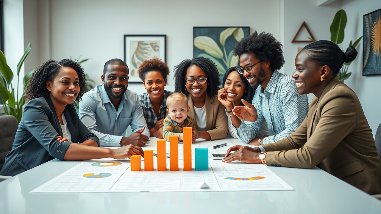 Small Business Team Planning Growth with Different Ways to Raise Business Capital