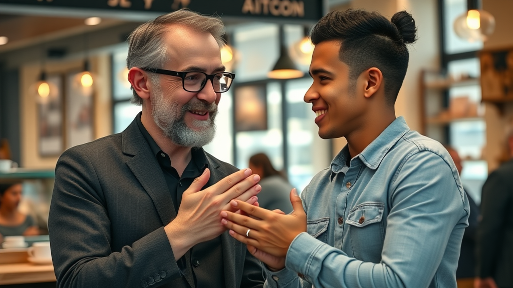 Mentor supporting and encouraging young entrepreneur through trust and mentorship