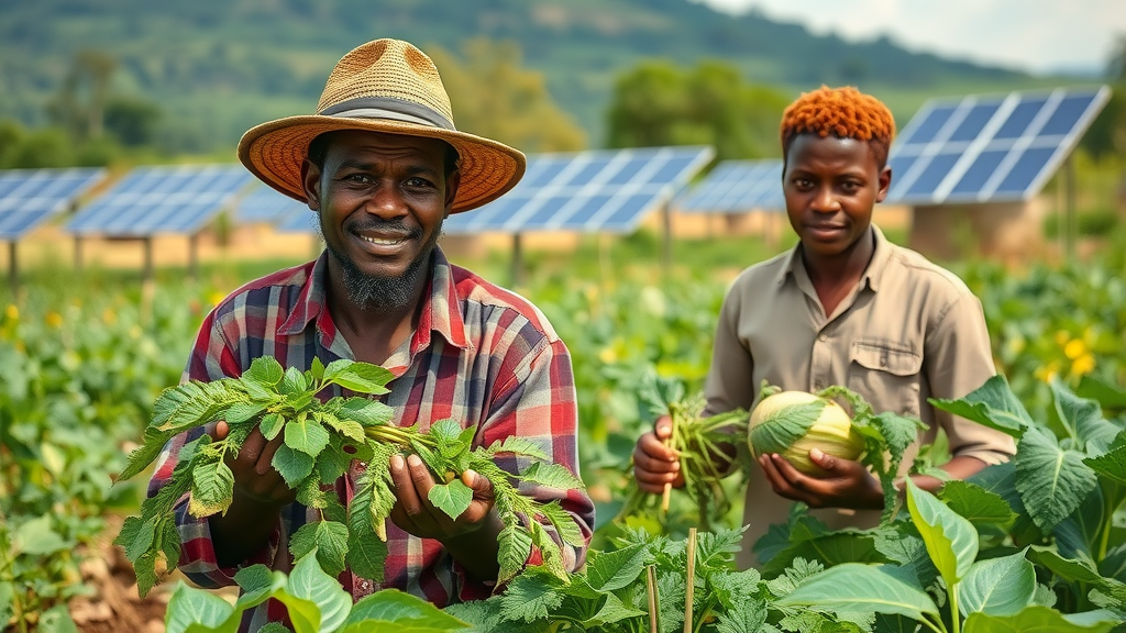 Farmers practicing sustainable value addition in African agriculture