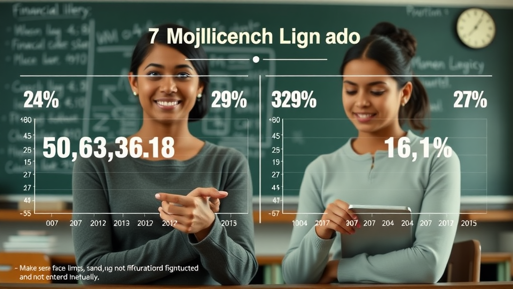 Insightful infographic of financial literacy empowerment statistics among women and children