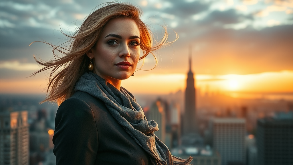 Visionary female business owner contemplating exclusive women in business mindset insights at sunset