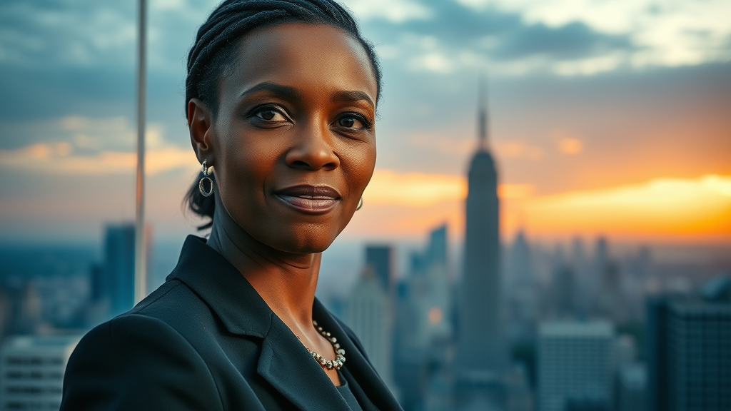 Perseverant African businesswoman facing invisible barrier, symbolising challenges for female-led VC funds Africa