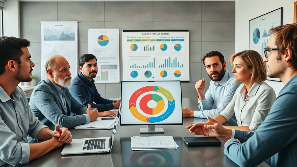 Team meeting discussing cyclical productivity—addressing skepticism and showing cyclical diagrams