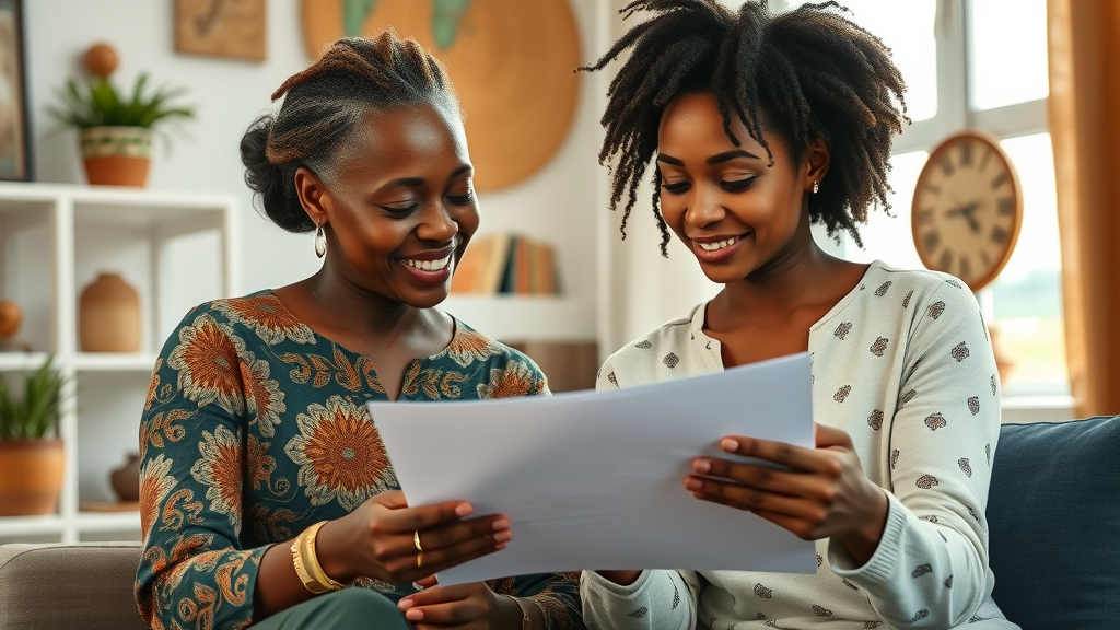 mentorship african women leadership - African mentor guiding young woman in leadership journey