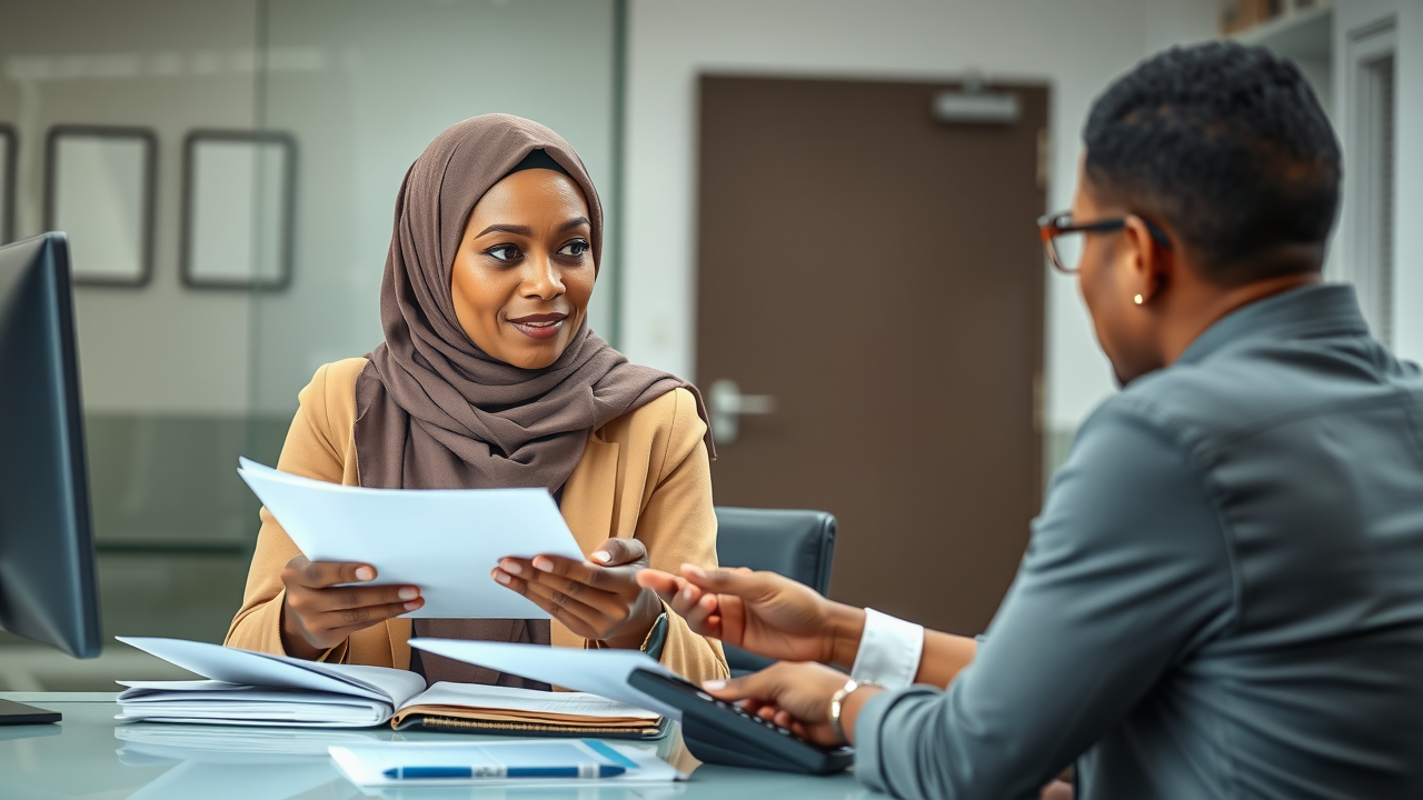 Bank Officer Explaining Loan Options for Small Business Capital Raising