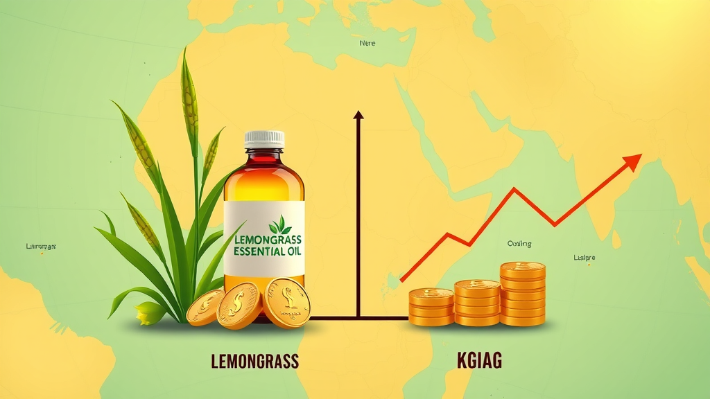 Economic comparison between lemongrass essential oil and raw grass illustrating agribusiness essential oils profitability