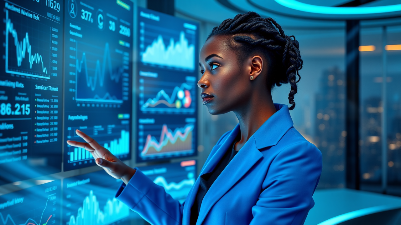 futuristic marketing dashboard, digital brand strategy in the digital age, professional analyzing brand data on digital platforms