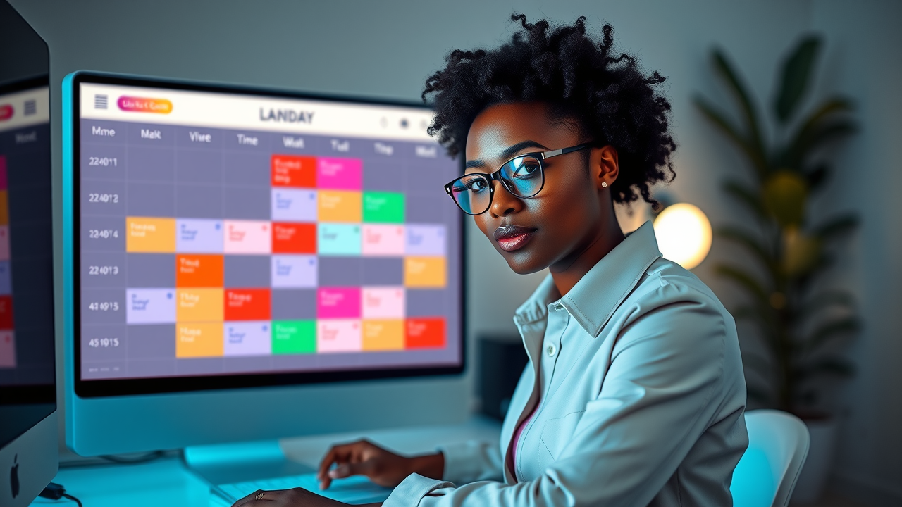 time management techniques for professionals battling digital distractions with planners and devices on a cluttered desk
