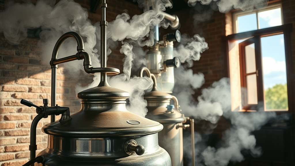 Traditional steam distillation apparatus producing agribusiness essential oils