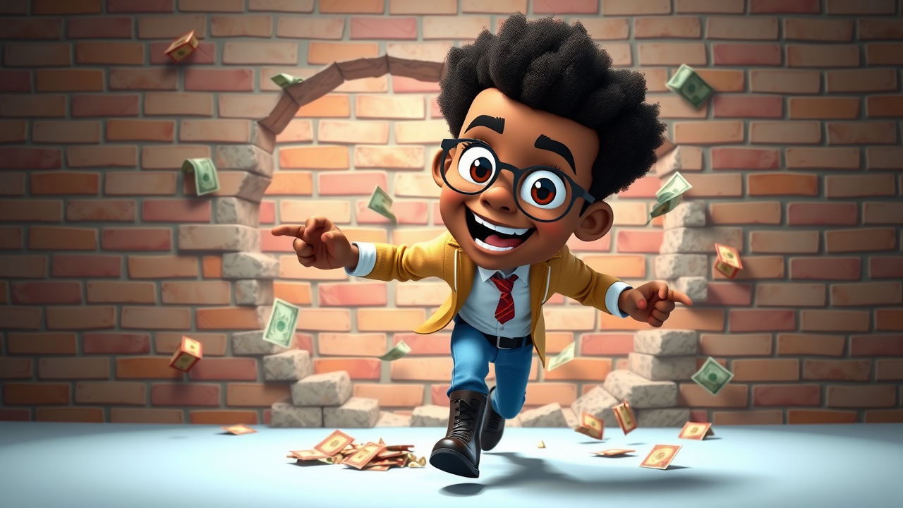 Small business owner breaking through capital barrier with strong money systems