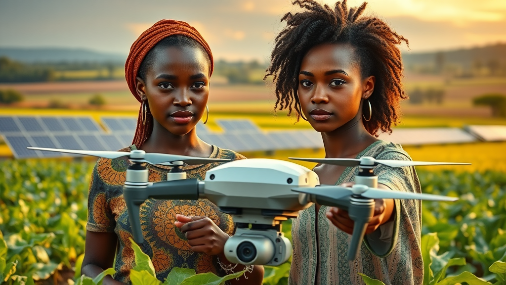 African female entrepreneurs using AI robotics in agriculture
