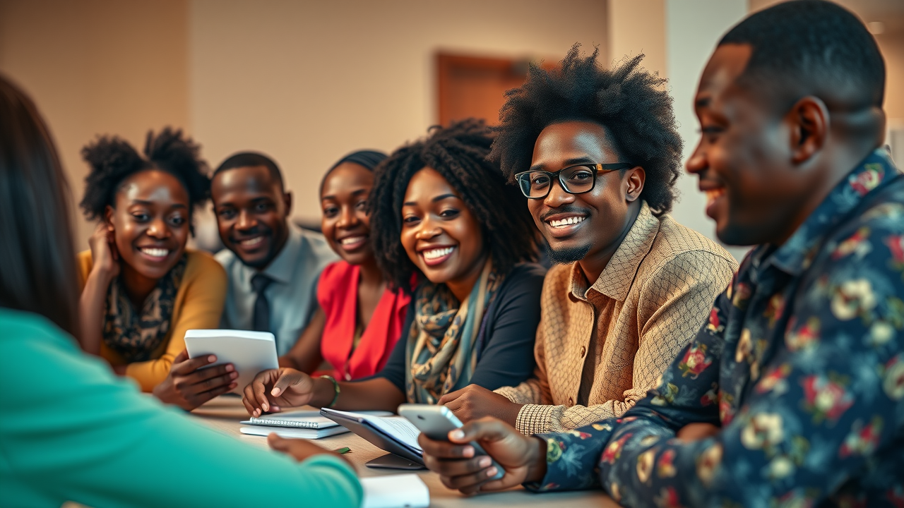 Diverse entrepreneurs building trust in business capital via community savings