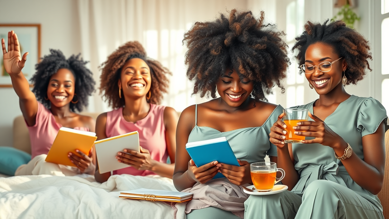 Collage of women performing daily rituals for sustainable success systems for women