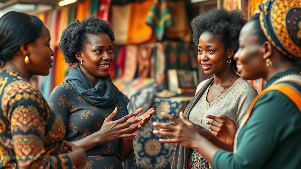 inspiring African women business owners in an urban market setting, business success strategies for African women, confident networking