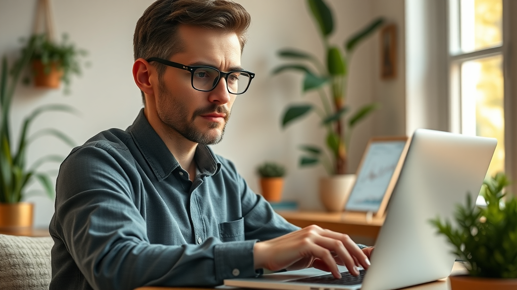 Entrepreneur managing business finances with budgeting tools on laptop