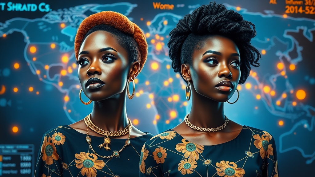 African women leaders symbolically connecting Africa to a global network, visionary and determined, female-led vc funds africa