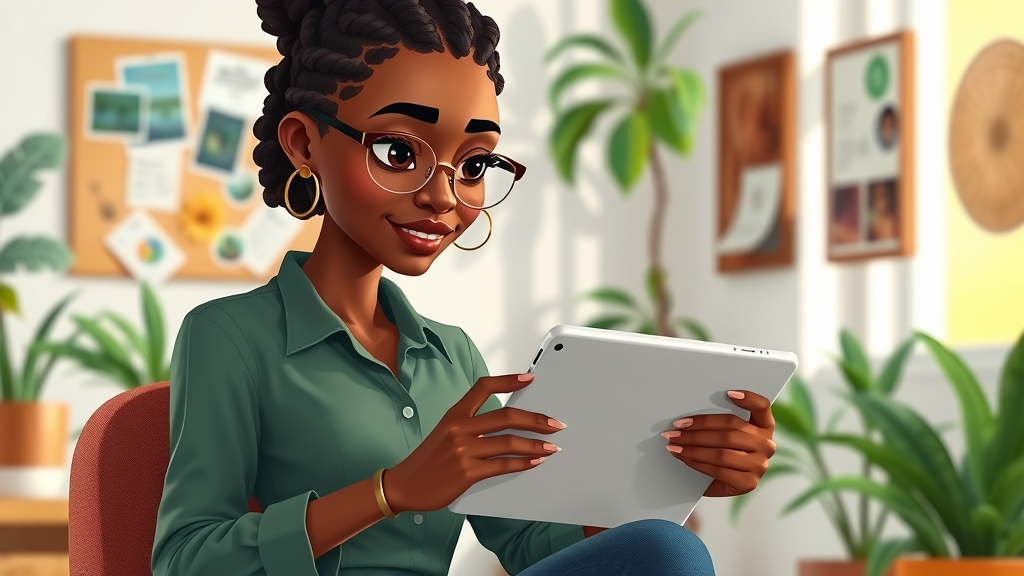 ambitious African women entrepreneur researching resources, entrepreneurship tips for African women