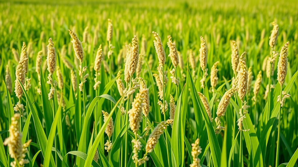 Vibrant lemongrass fields thriving under sunlight on Ugandan farm