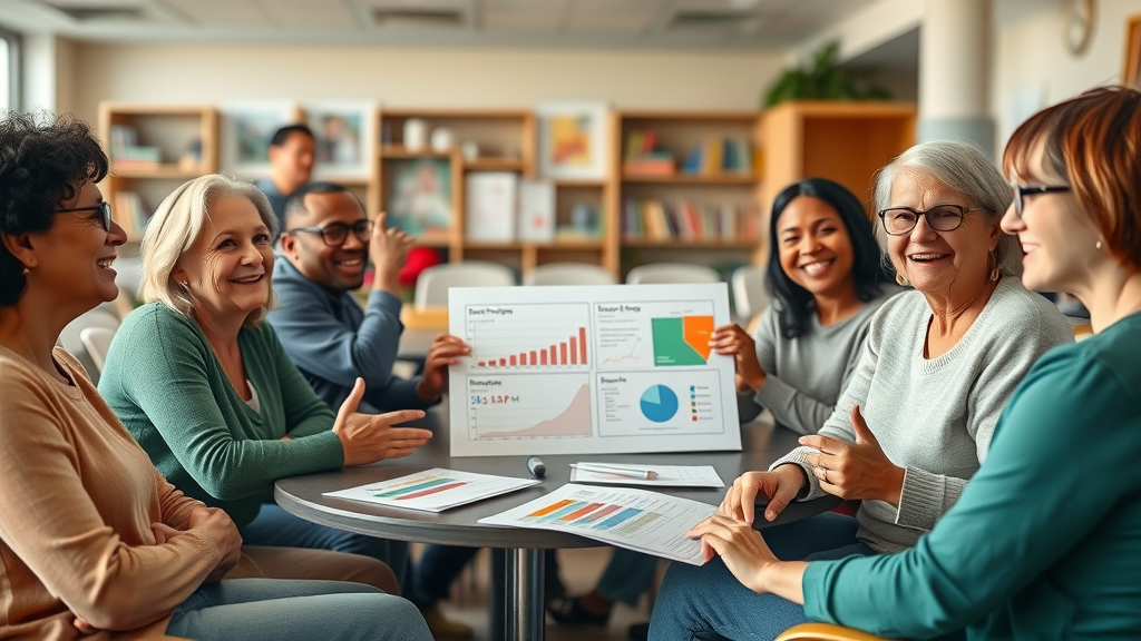 Community members collaborating on capital raising strategies