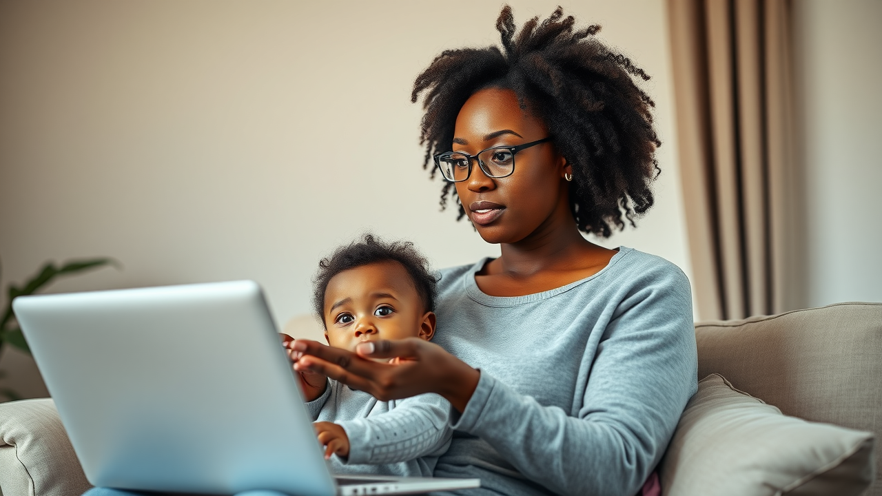 Resilient female entrepreneur balancing work and family, reflecting exclusive women in business mindset resilience