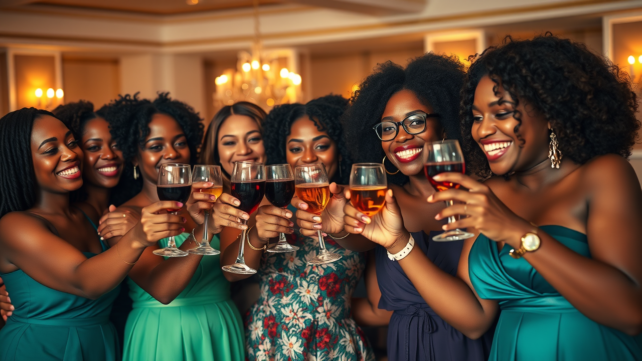 Celebratory group of successful women entrepreneurs highlighting exclusive women in business mindset success stories