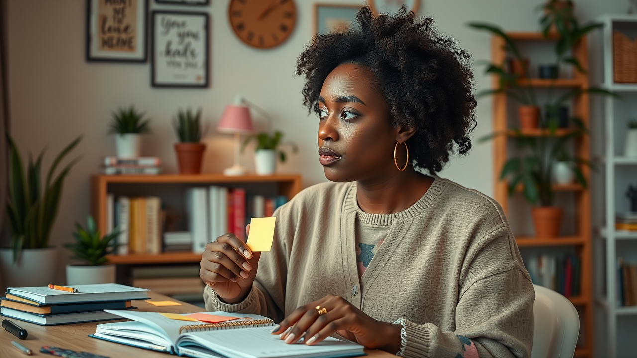 diverse professionals using time management skills with personalized digital overlays highlighting different tasks