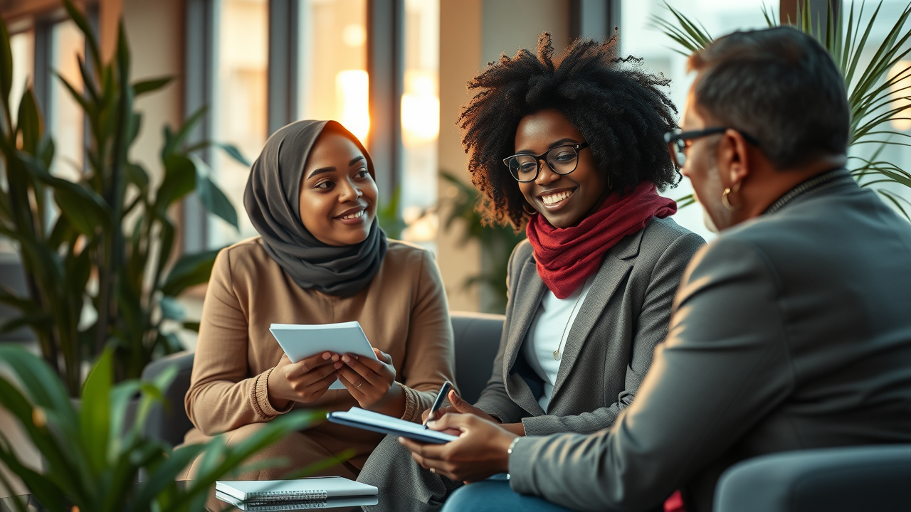 young female professional discussing career goals with mentor mentorship program women leadership